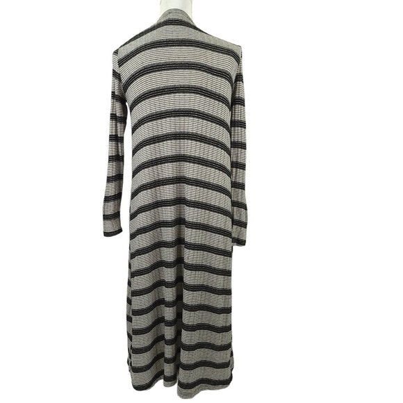 LuLaRoe Striped Open Front Cardigan Sweater Duster Womens Size XS Pockets - Picture 4 of 14